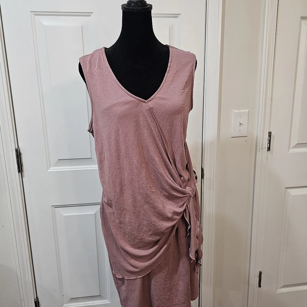 Anthropologie dress front tie knot wrap dress size medium soft girl,bohemian - Picture 5 of 11